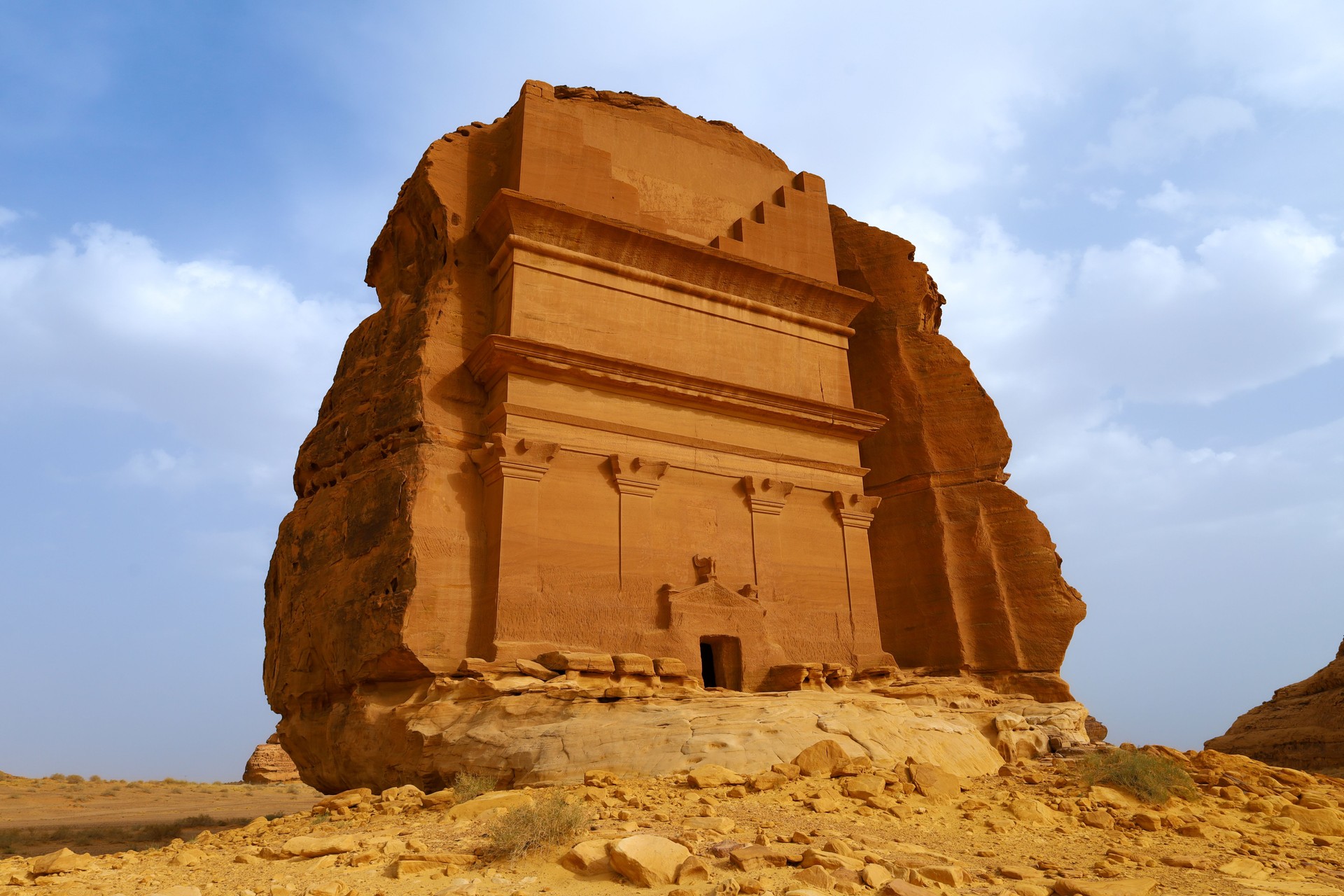 Al Ula old city , Saudi Arabia - The Nabataeans or Nabateans Tombs Civilization in Madain Saleh in Al Ula -  Qasr al-Farid